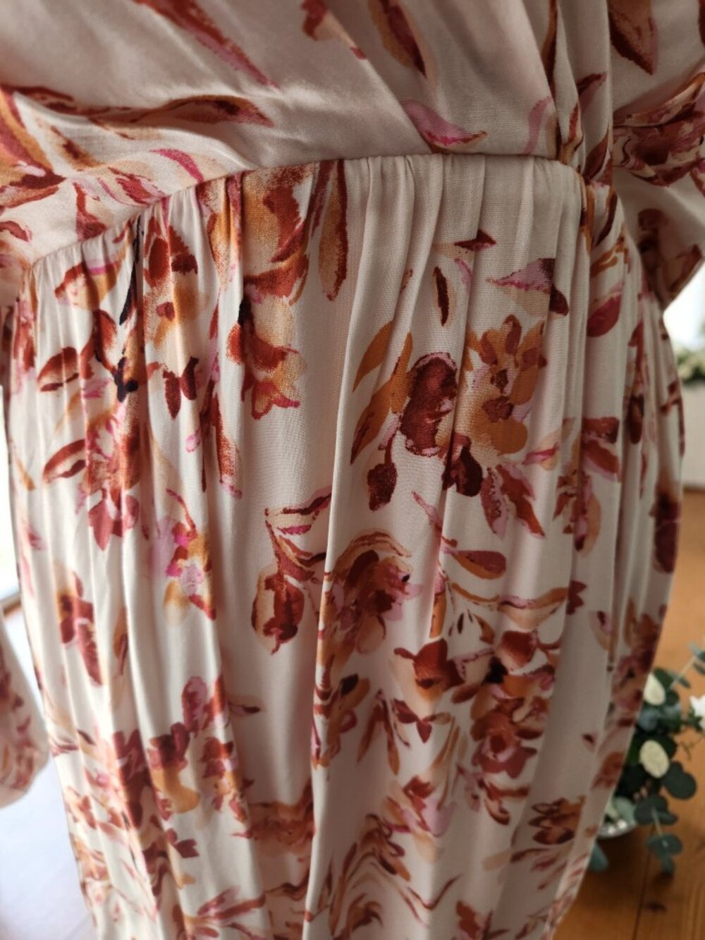 🌸 Emily Wonder Floral Dress NWT Large Flowy Boho Tie Back 🌸 - Picture 5 of 12